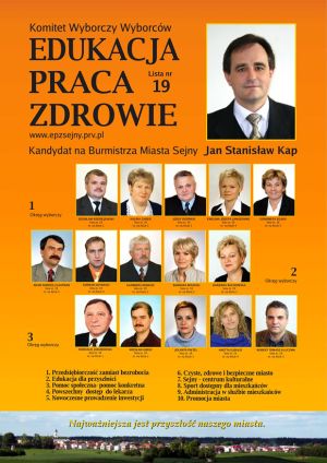 Plakat KWW Edukacja Praca Zdrowie